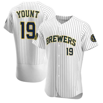 Robin Yount Men's Milwaukee Brewers Authentic Alternate Jersey - White