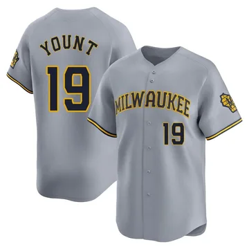 Robin Yount Men's Milwaukee Brewers Limited Away Jersey - Gray