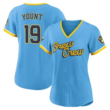 Robin Yount Women's Milwaukee Brewers Authentic Powder 2022 City Connect Jersey - Blue