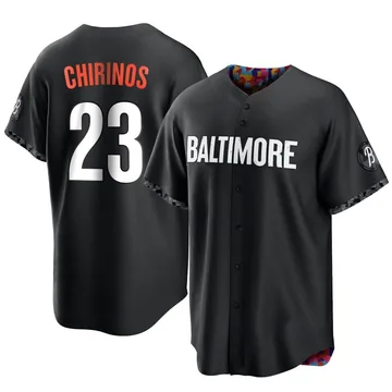 Robinson Chirinos Men's Baltimore Orioles Replica 2023 City Connect Jersey - Black