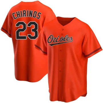 Robinson Chirinos Men's Baltimore Orioles Replica Alternate Jersey - Orange