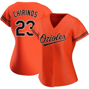 Robinson Chirinos Women's Baltimore Orioles Authentic Alternate Jersey - Orange