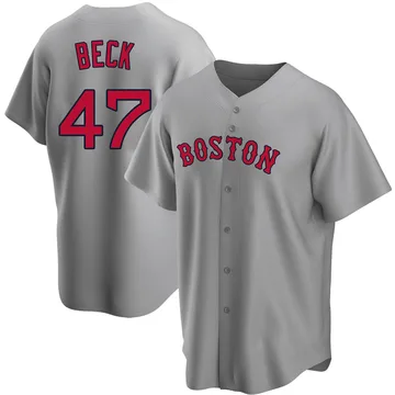 Rod Beck Men's Boston Red Sox Replica Road Jersey - Gray