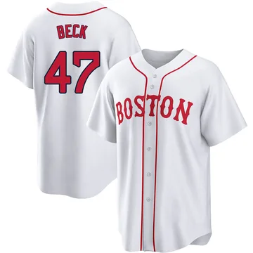 Rod Beck Youth Boston Red Sox Replica 2021 Patriots' Day Jersey - White