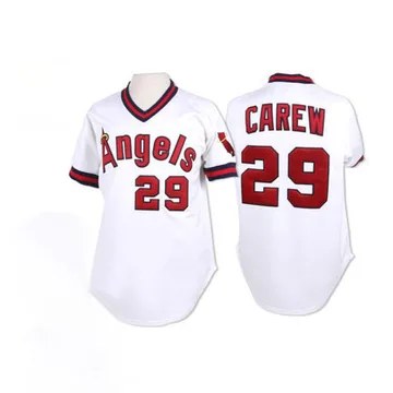 Rod Carew Men's Los Angeles Angels Authentic Throwback Jersey - White