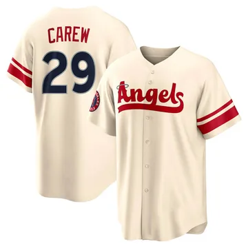 Rod Carew Men's Los Angeles Angels Replica 2022 City Connect Jersey - Cream