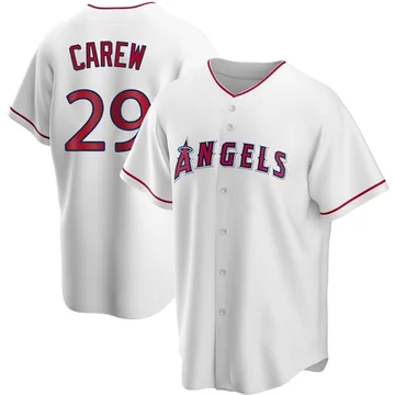 Rod Carew Men's Los Angeles Angels Replica Home Jersey - White