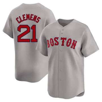 Roger Clemens Men's Boston Red Sox Limited Away Jersey - Gray