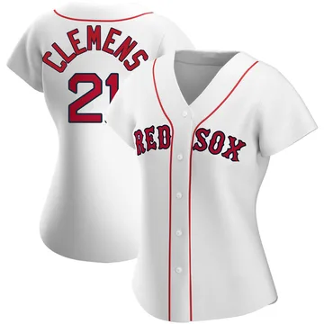 Roger Clemens Women's Boston Red Sox Authentic Home Jersey - White