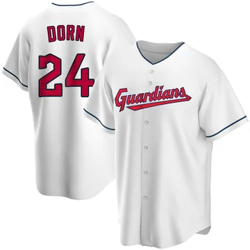 Roger Dorn Men's Cleveland Guardians Replica Home Jersey - White