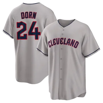 Roger Dorn Men's Cleveland Guardians Replica Road Jersey - Gray