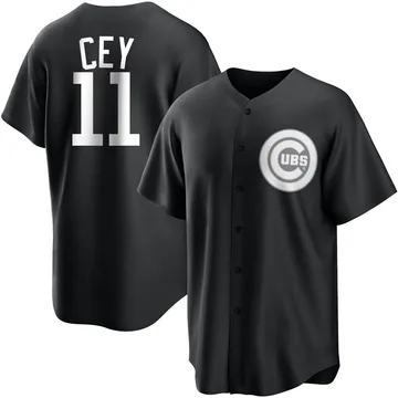 Ron Cey Men's Chicago Cubs Replica Jersey - Black/White