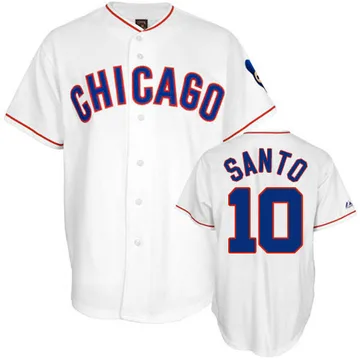 Ron Santo Men's Chicago Cubs Authentic 1968 Throwback Jersey - White