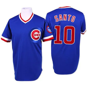 Ron Santo Men's Chicago Cubs Authentic Throwback Jersey - Blue