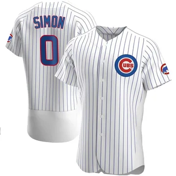 Ronny Oliver Simon Men's Chicago Cubs Authentic Home Jersey - White