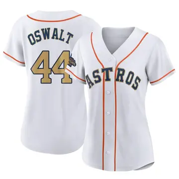 Roy Oswalt Women's Houston Astros Authentic White 2023 Collection Jersey - Gold