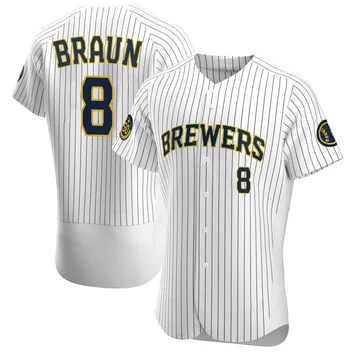 Ryan Braun Men's Milwaukee Brewers Authentic Alternate Jersey - White