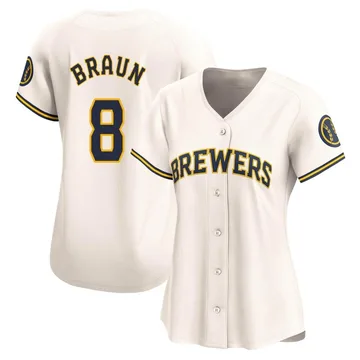 Ryan Braun Women's Milwaukee Brewers Limited Home Jersey - Cream