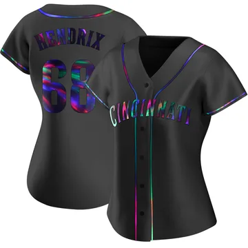 Ryan Hendrix Women's Cincinnati Reds Replica Alternate Jersey - Black Holographic