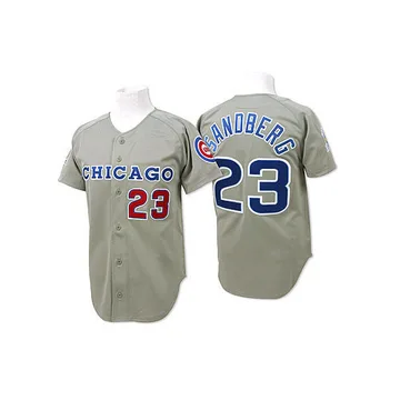 Ryne Sandberg Men's Chicago Cubs Authentic Throwback Jersey - Grey