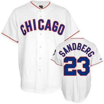 Ryne Sandberg Men's Chicago Cubs Replica 1988 Throwback Jersey - White