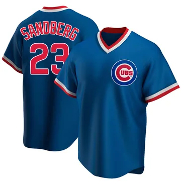 Ryne Sandberg Men's Chicago Cubs Replica Road Cooperstown Collection Jersey - Royal