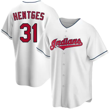 Sam Hentges Men's Cleveland Guardians Replica Home Jersey - White