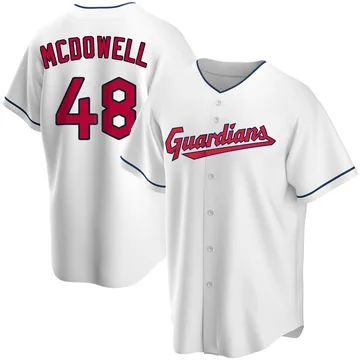 Sam Mcdowell Men's Cleveland Guardians Replica Home Jersey - White