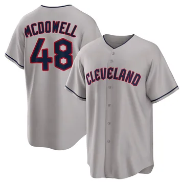 Sam Mcdowell Men's Cleveland Guardians Replica Road Jersey - Gray