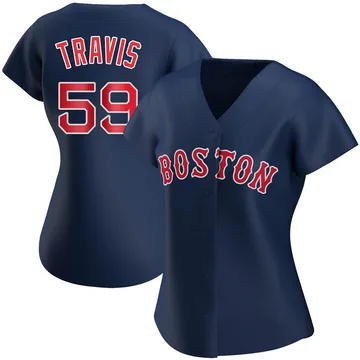 Sam Travis Women's Boston Red Sox Authentic Alternate Jersey - Navy