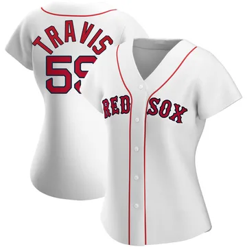 Sam Travis Women's Boston Red Sox Authentic Home Jersey - White