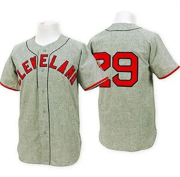 Satchel Paige Men's Cleveland Guardians Authentic 1948 Throwback Jersey - Grey