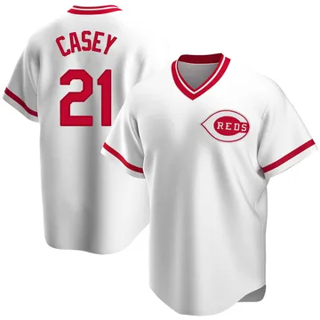 Sean Casey Men's Cincinnati Reds Replica Home Cooperstown Collection Jersey - White