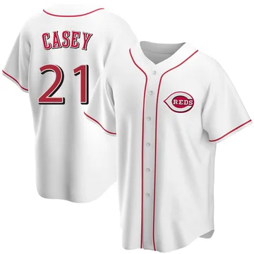 Sean Casey Men's Cincinnati Reds Replica Home Jersey - White