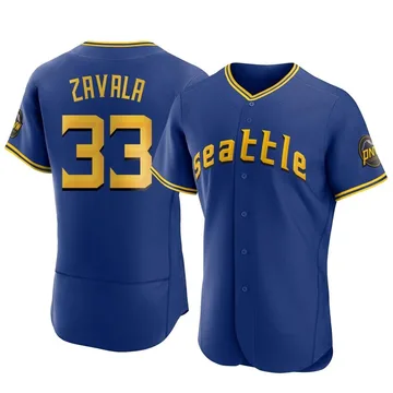 Seby Zavala Men's Seattle Mariners Authentic 2023 City Connect Jersey - Royal