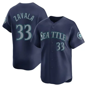 Seby Zavala Men's Seattle Mariners Limited Road Jersey - Navy