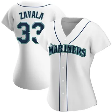 Seby Zavala Women's Seattle Mariners Replica Home Jersey - White