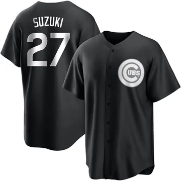 Seiya Suzuki Men's Chicago Cubs Replica Jersey - Black/White