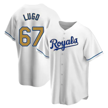 Seth Lugo Men's Kansas City Royals Replica White Home Jersey - Gold