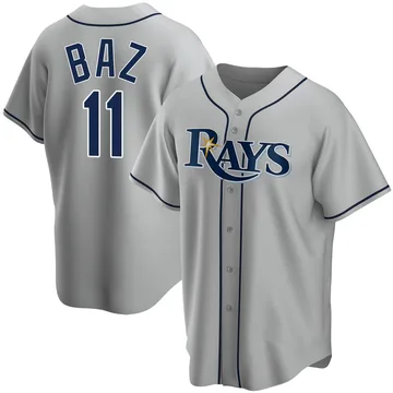 Shane Baz Men's Tampa Bay Rays Replica Road Jersey - Gray