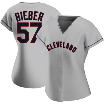 Shane Bieber Women's Cleveland Guardians Authentic Road Jersey - Gray