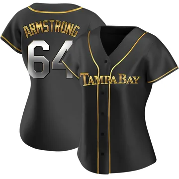 Shawn Armstrong Women's Tampa Bay Rays Replica Alternate Jersey - Black Golden