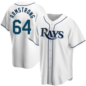 Shawn Armstrong Youth Tampa Bay Rays Replica Home Jersey - White