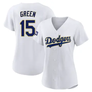 Shawn Green Women's Los Angeles Dodgers Authentic 2021 Gold Program Player Jersey - White/Gold