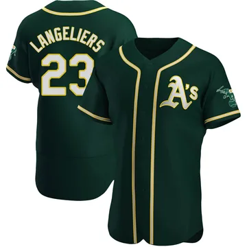 Shea Langeliers Men's Oakland Athletics Authentic Alternate Jersey - Green