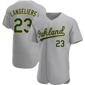 Shea Langeliers Men's Oakland Athletics Authentic Road Jersey - Gray