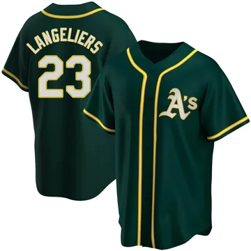 Shea Langeliers Men's Oakland Athletics Replica Alternate Jersey - Green