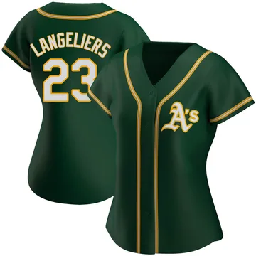 Shea Langeliers Women's Oakland Athletics Authentic Alternate Jersey - Green