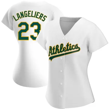 Shea Langeliers Women's Oakland Athletics Authentic Home Jersey - White