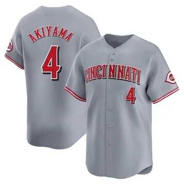 Shogo Akiyama Men's Cincinnati Reds Limited Away Jersey - Gray